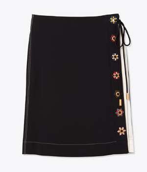 Tory Burch COLORBLOCK WRAP SKIRT