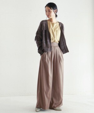 NOMBRE IMPAIR モヘア混フリンジ　ショートカーデ