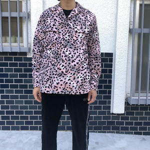 WACKO MARIA LEOPARD FLANNEL OPEN COLLAR SHIRT