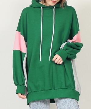 PUNYUS カラーブロックパーカー