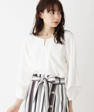 INDEX ボリュームタック袖フロントバーシャツ