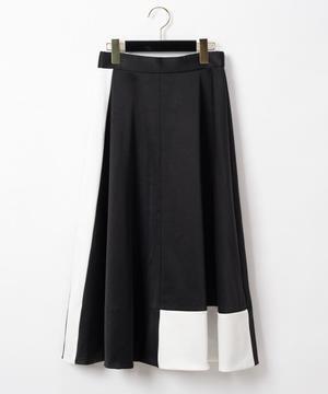 GRACE CONTINENTAL バイカラーサテンスカート