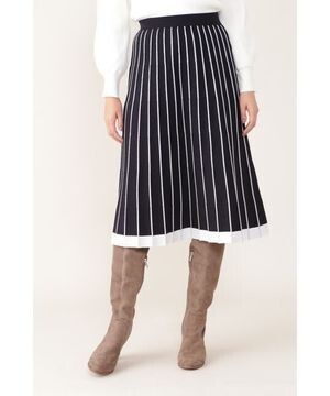 NATURAL BEAUTY プリーツニットスカート