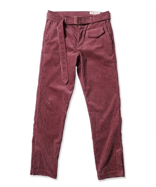 CULLNI 2019秋冬　ベルト付きコーデュロイスリムパンツ
