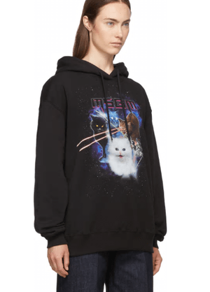 MSGM MSGM: ブラック Space Cats フーディ | SSENSE 日本