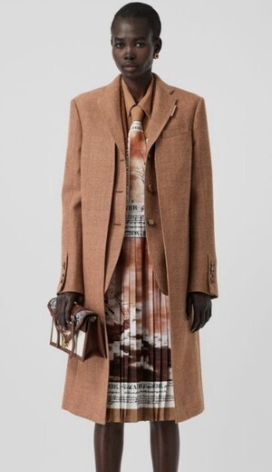 BURBERRY ウエストコートディテールウールテーラードコート