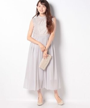 Debut de Fiore スタンドレースフリルロングドレス