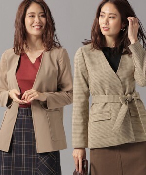 Andemiu ノーカラーリバーシブルジャケット