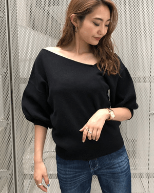 ENVYM ネックアシメKNIT