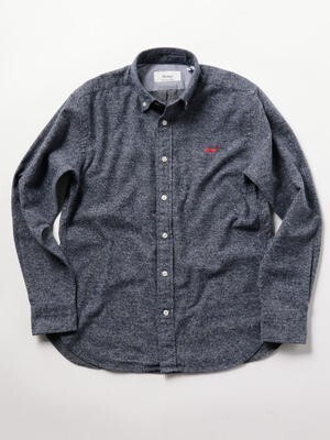 NOLLEY’S goodman クジラ刺繍ボタンダウンネルシャツ 19AW