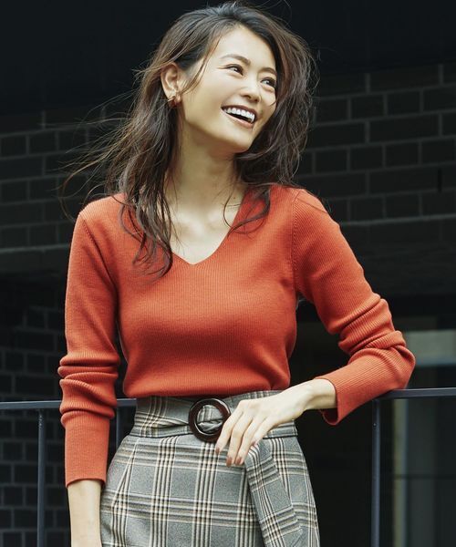 TONAL ウォッシャブルウールVネックニット