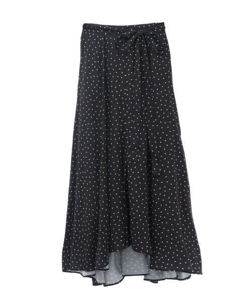 31 Sons de mode ドットサテンフィッシュテールスカート