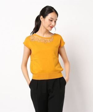 LAISSE PASSE レース刺繍ニット