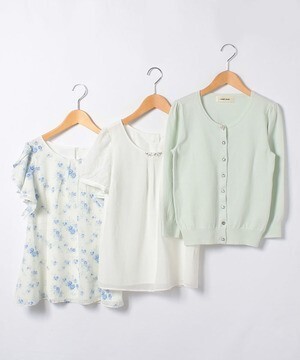 LAISSE PASSE Flowerプリントブラウス3点セット