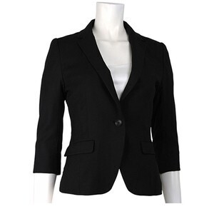 SUIT SELECT BLACK LINE [【BL/SKINNY】ポリレーヨンセットアップ1釦シングル7分袖ジャケット/ブラック×ソリッド+上襟パイピング/ウォッシャブル] - スーツセレクト公式通販 | 佐藤可士和氏プロデュースのスーツブランド