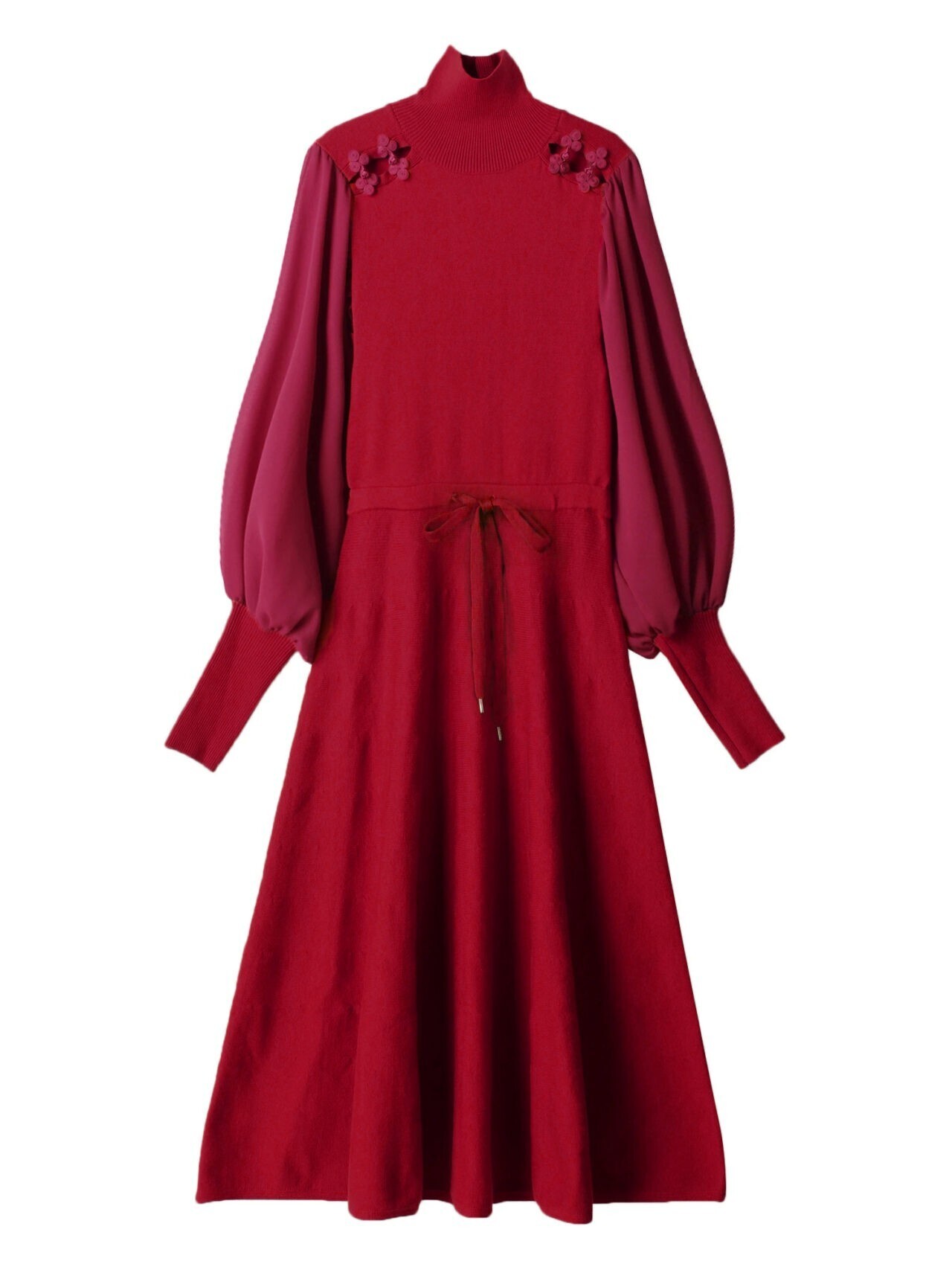 PAMEO POSE Mandarin Knit Dress