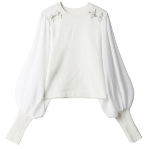 PAMEO POSE Mandarin Knit Top