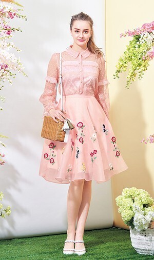 Chesty Dot Tulle Blouse