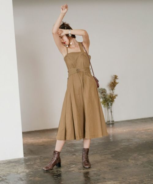 LADYMADE タックアシメスカートベアワンピース