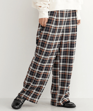 merlot セットアップハイウエストタックワイドパンツ