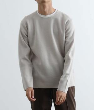 ADAM ET ROPE’ ミラノリブ クルーネックプルオーバー 19AW