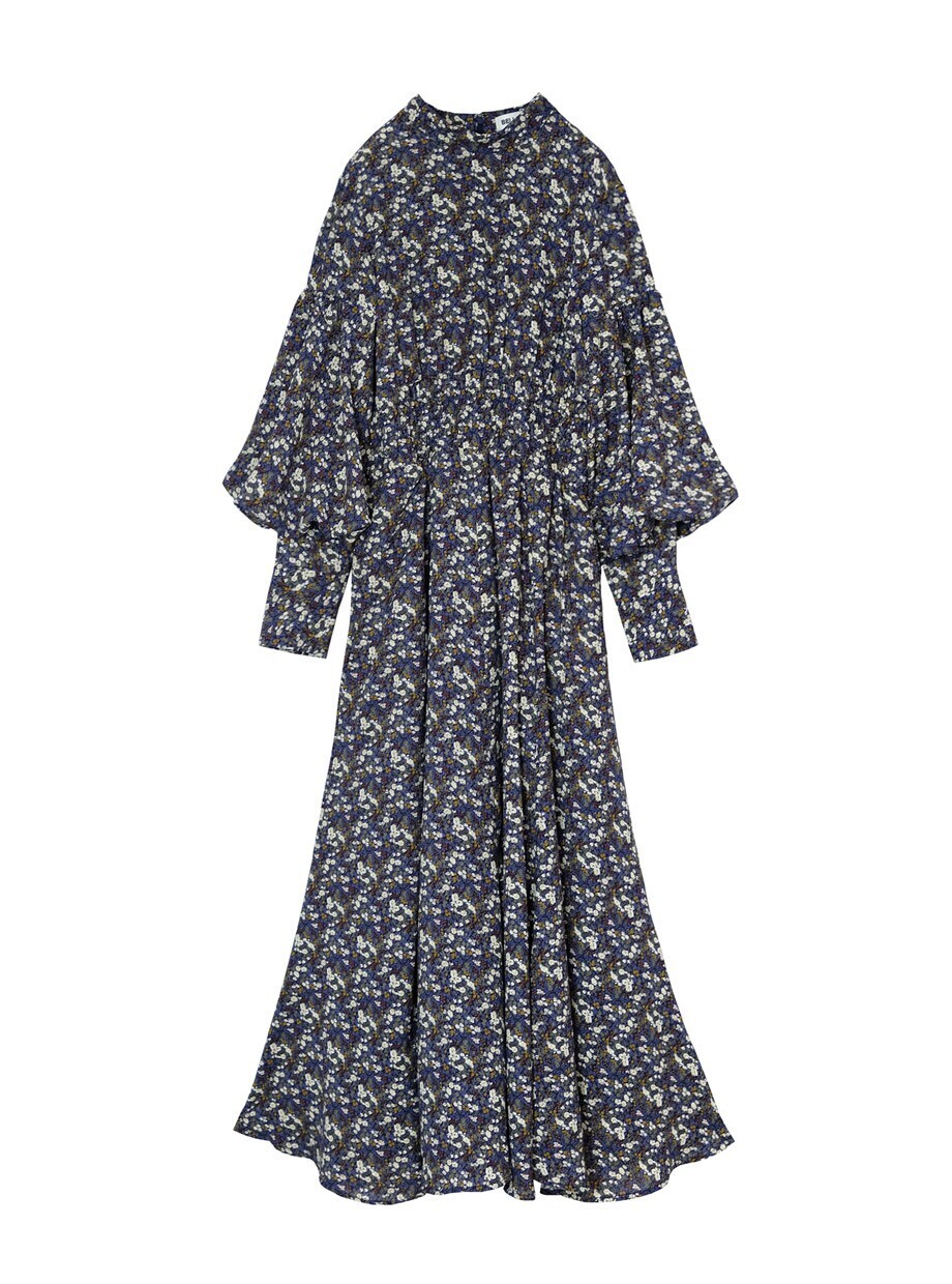 BELLE FLOWER BALLOON SLEEVE DRESS