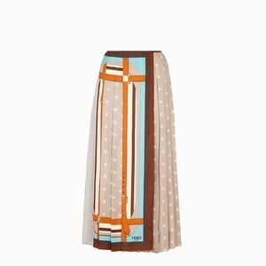 FENDI ベージュシルク スカート