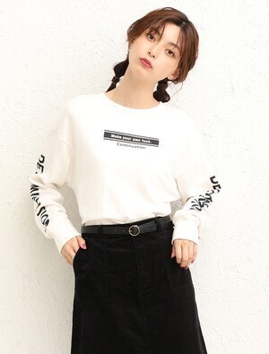 Honeys 袖ロゴトレーナー