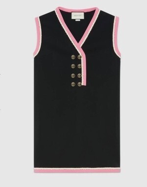 GUCCI ボタン付き ヴィスコース トップ