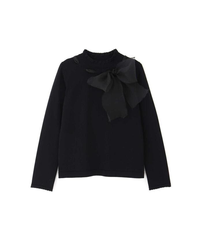 JILLSTUART 《Endy ROBE》オディールリボンモチーフ付ニット