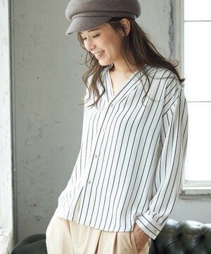 ROPE’ PICNIC 前開きタック衿ブラウス