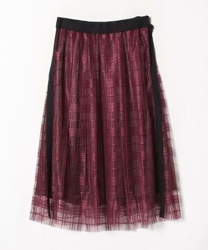 LANVIN COLLECTION シャドーチェックフレアスカート