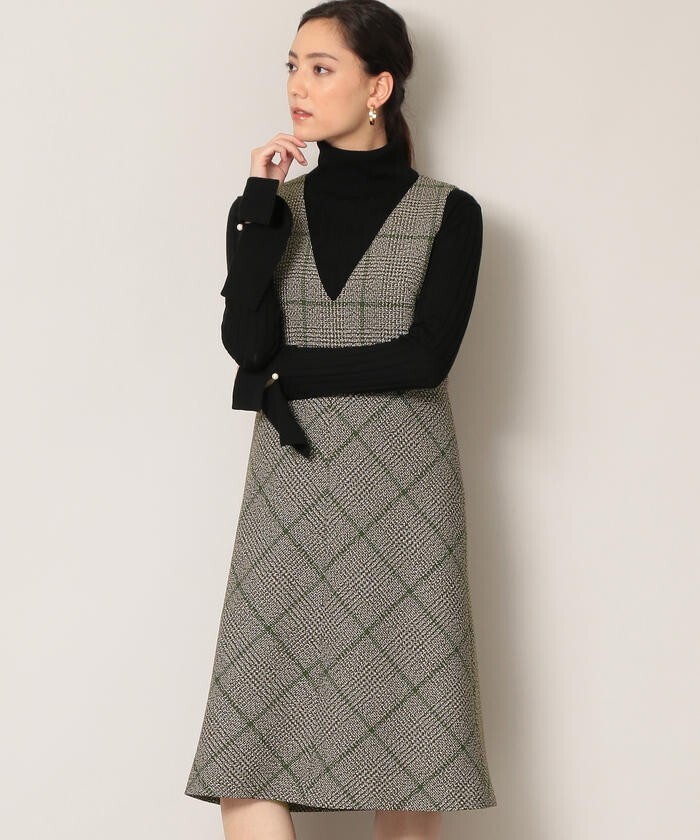 EPOCA THE SHOP チェックサックドレス