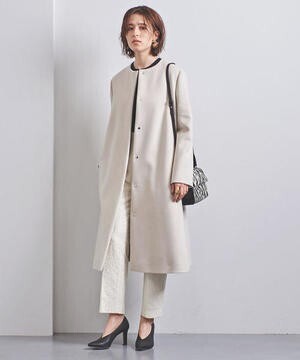 UNITED ARROWS UBCS ノーカラー ベルライン コート