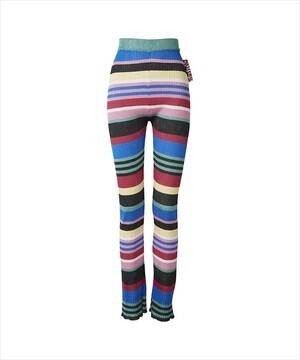 HYSTERIC GLAMOUR マルチボーダー フレアパンツ