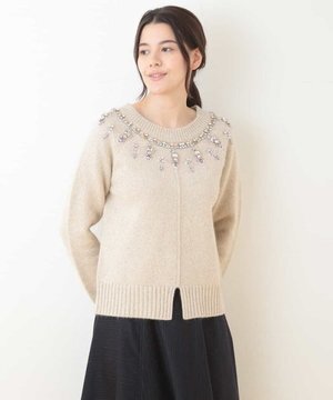 TARA JARMON ビジューニットプルオーバー