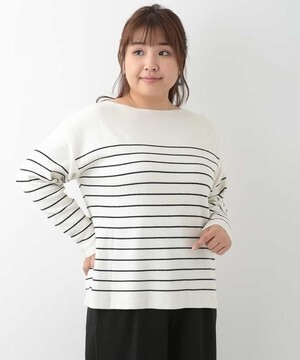 eur3 パネルボーダーニット