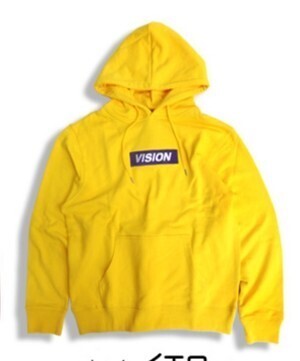 VISION STREET WEAR VISION パーカー ボックスロゴ刺繍 スウェットパーカー