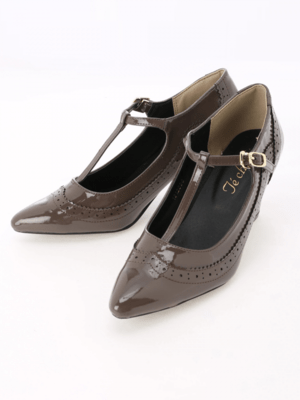 Te chichi 1812598(TC)エナメルTストラップパンプス