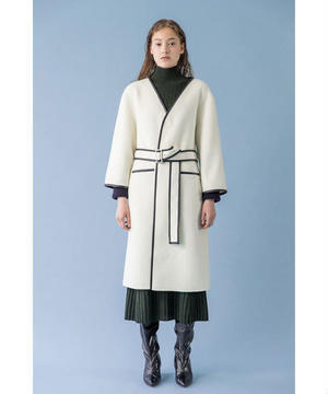 SALT+JAPAN [19AW]　NO COLLAR WOOL COAT