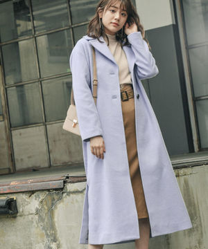 Andemiu アルパカ混ロングコート
