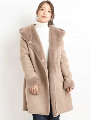 MK MICHEL KLEIN フェイクムートンコート