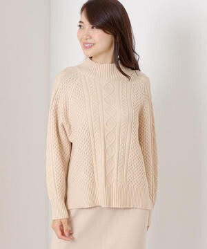 MEW’S REFINED CLOTHES 【セール】洗えるケーブル編ニット