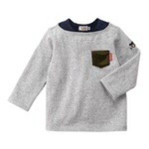 MIKIHOUSE 柄ポケット付き長袖Ｔシャツ