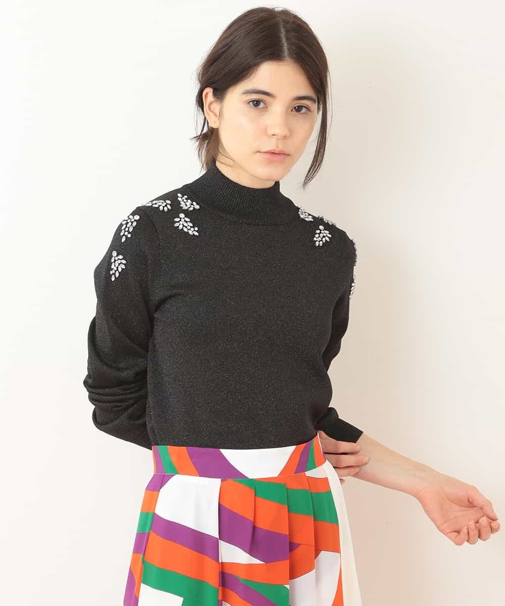 TARA JARMON ビジューラメニットプルオーバー