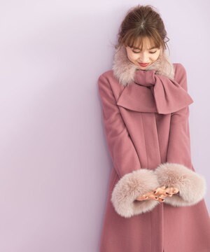 WILLSELECTION FOXファーマフラー付コート