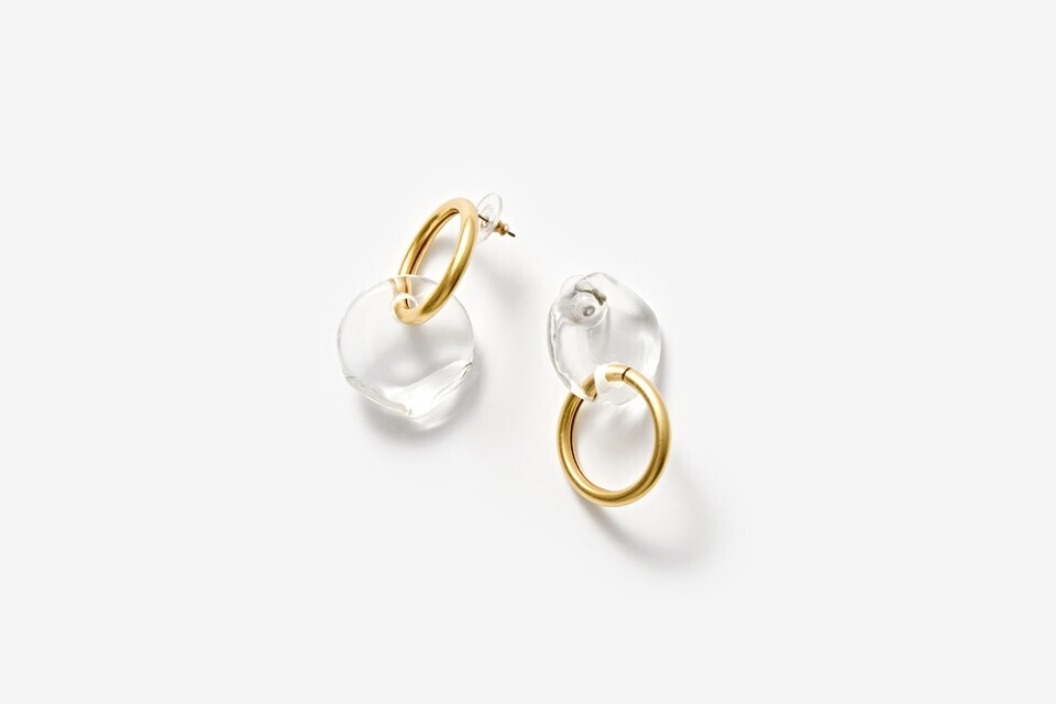 MONDAY EDITION Semicircle and Ring Earrings