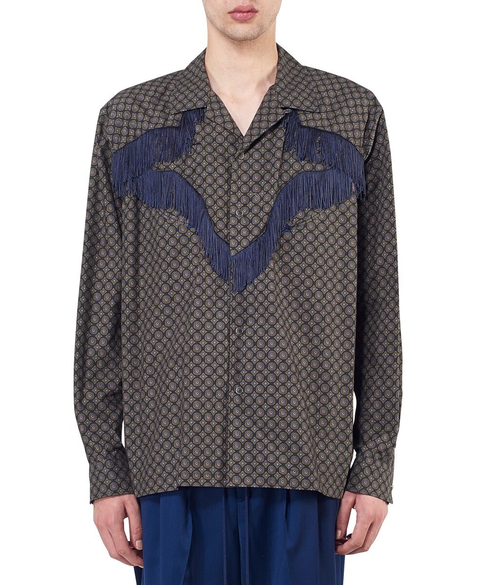 TOGA VIRILIS PRINT COTTON WESTERN SHIRT