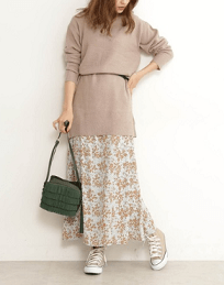 N.Natural Beauty Basic* バイカラーマーメイドマキシスカート