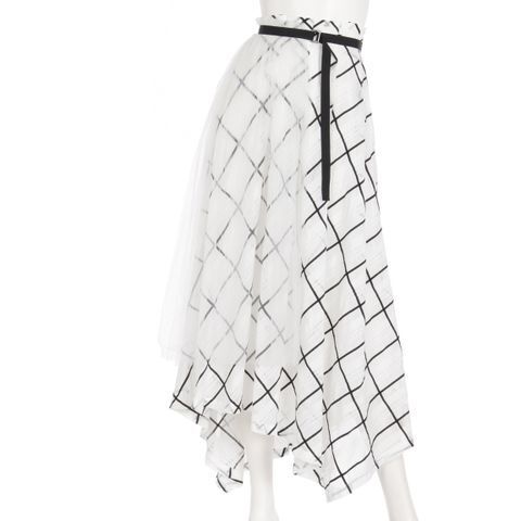 AULA SHEER BIAS CHECK SKIRT